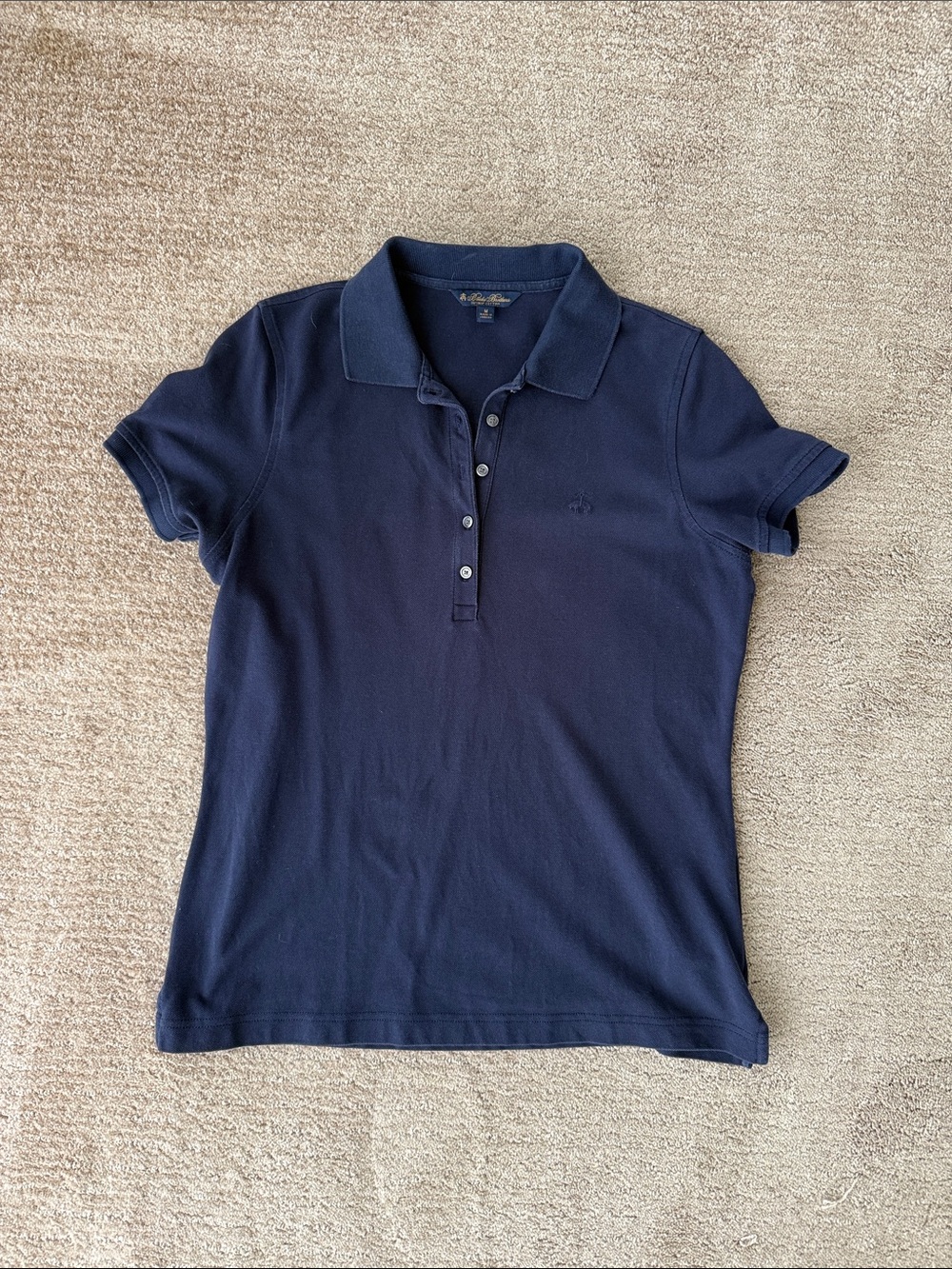 Brooks Brothers Navy Supima Cotton Stretch Polo - M